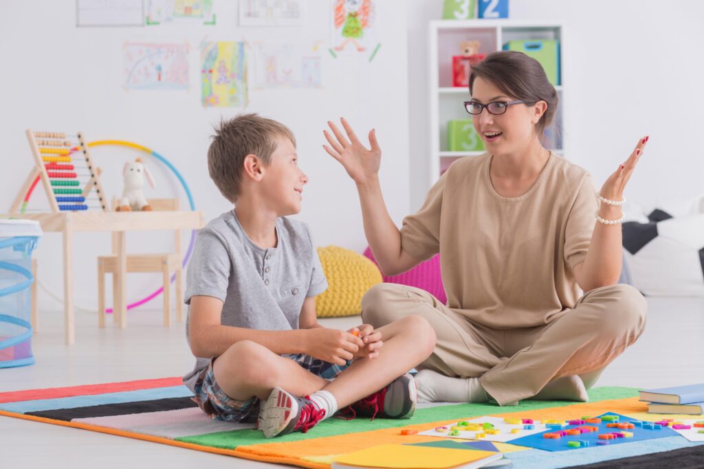 Child benefiting from ABA therapy