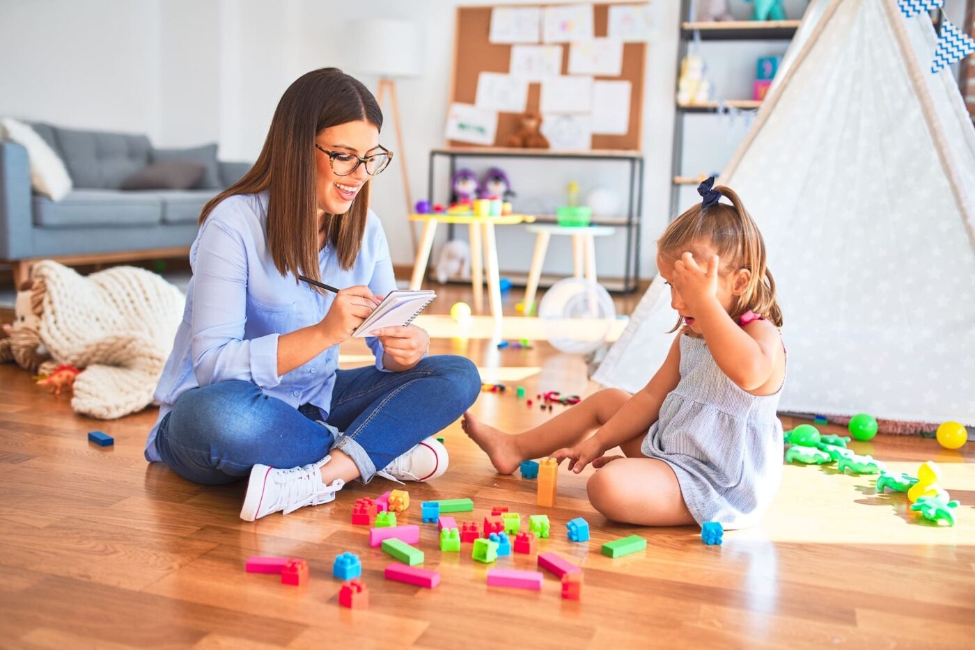 Professional ABA therapist working with child in Independence - ABA therapy
